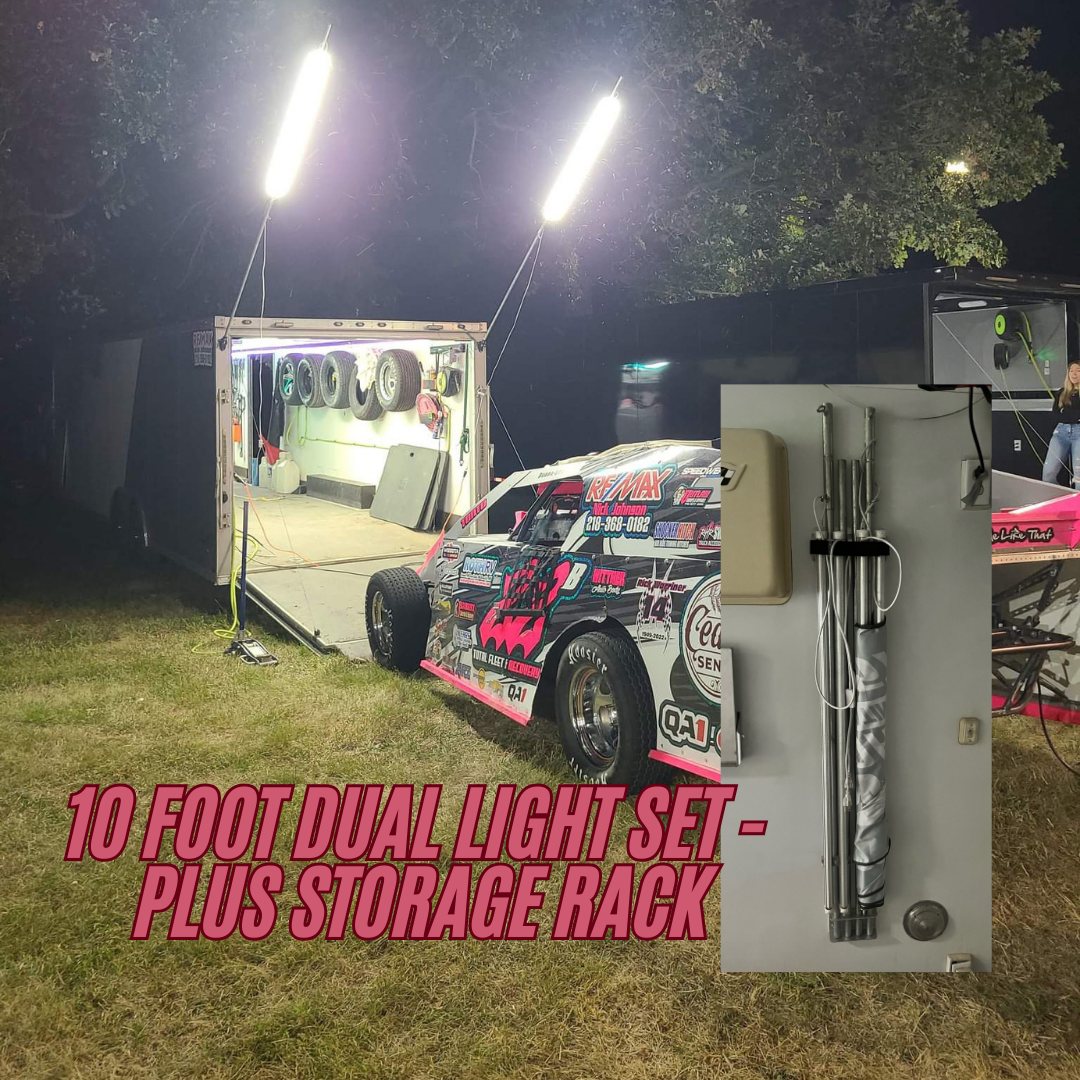 Pit Light and Storage Rack Bundle - 10 Foot Dual Set – Pit Viper Lights