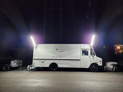 Food Truck Service Area Light – Dual 5 Foot Pole 20,000 Lumens