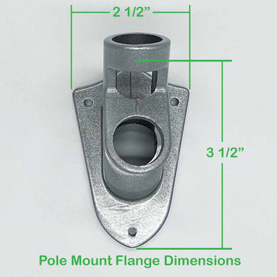 Pole mount with dimensions