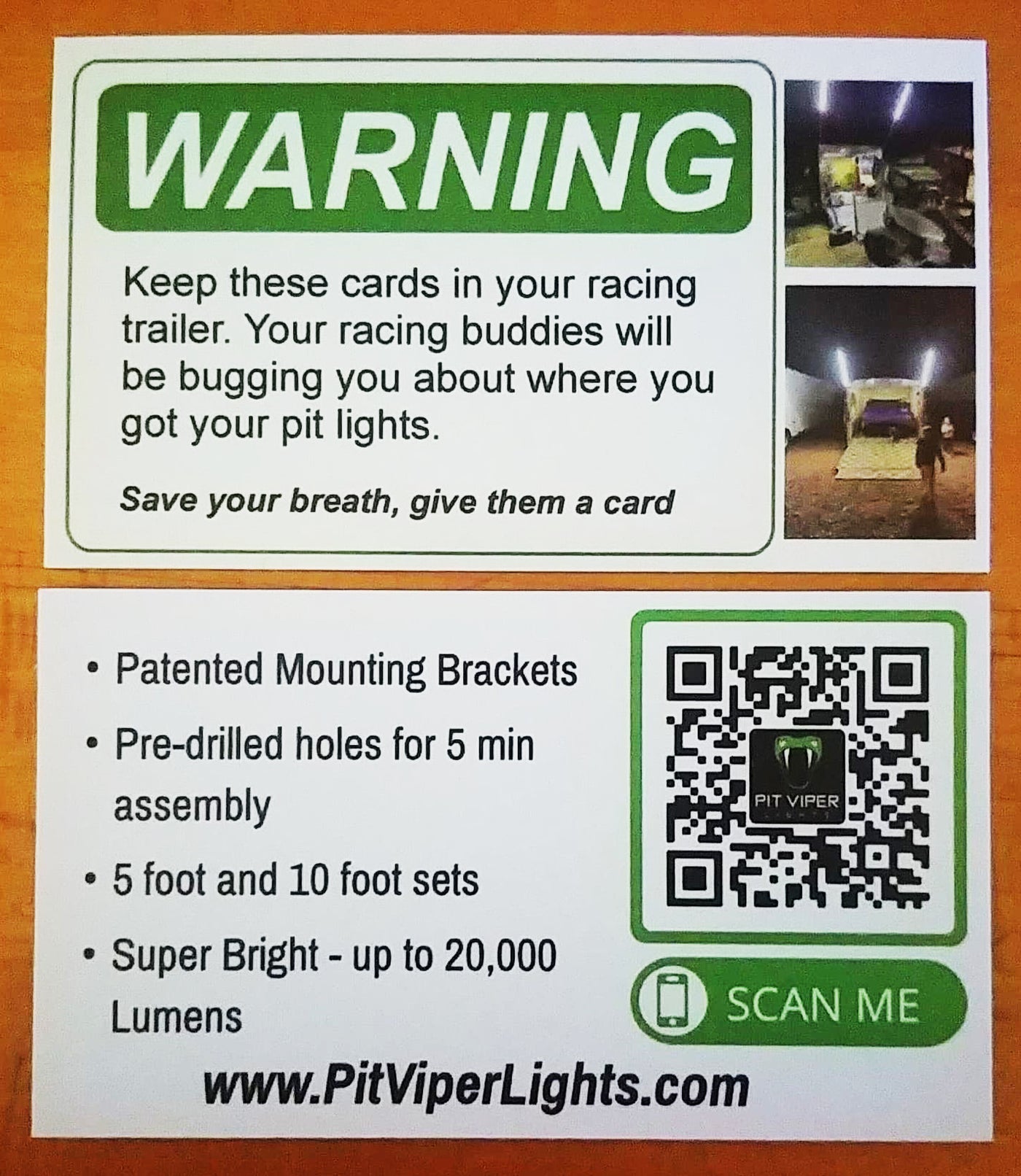Racing Business Cards